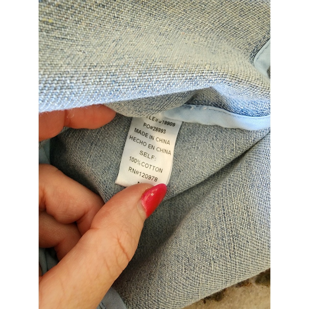 Entro Boutique Womens Light Wash Denim Blazer Jacket Size M‎ 100% Cotton Blue - Picture 7 of 9